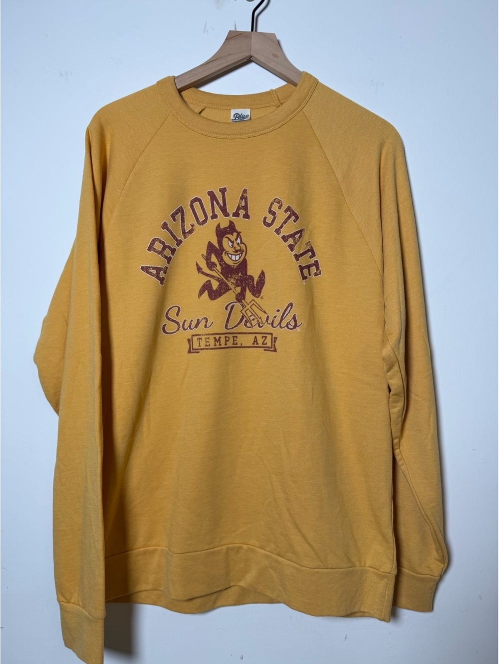 Blue 84 Arizona State Sun Devils Gold Crewneck Sweatshirt
